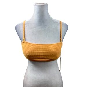 Brand new with Tags Cabana Del Sol Light Orange Eyelet Bikini Top Size Small